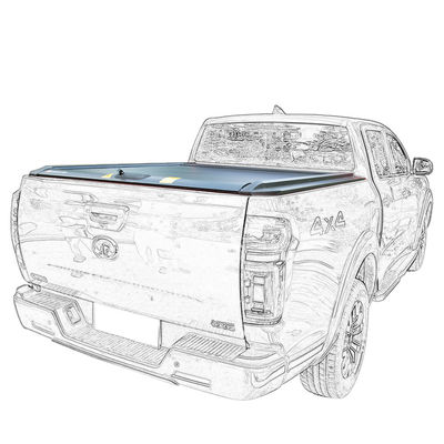 غطاء سرير شاحنة صلبة قابلة للطي من الألومنيوم لـ Ranger T7 2015 Ram 2500 بواسطة Badger