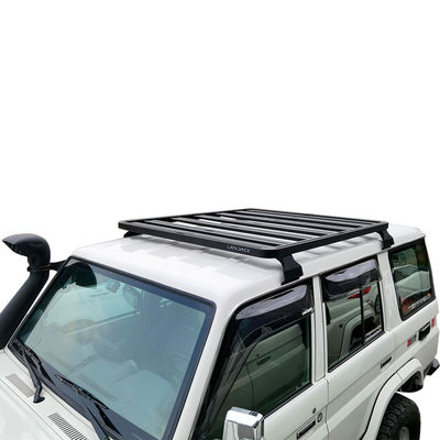 رف السقف المقوى بالرماد الأسود لـ LC79 23.5 كيلوغرام سعة عالمية من الألومنيوم 4WD