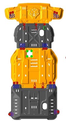 لوحات التزلج من الفولاذ المقاوم للصدأ للحماية للسيارات خارج الطريق 2011-2019 لوحة التزلج من المحرك