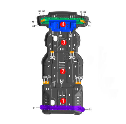 رام 1500 لوحة التزلج المحرك العالمي للتركيب لوحة الحماية السفلية لقطع غيار السيارات العالية