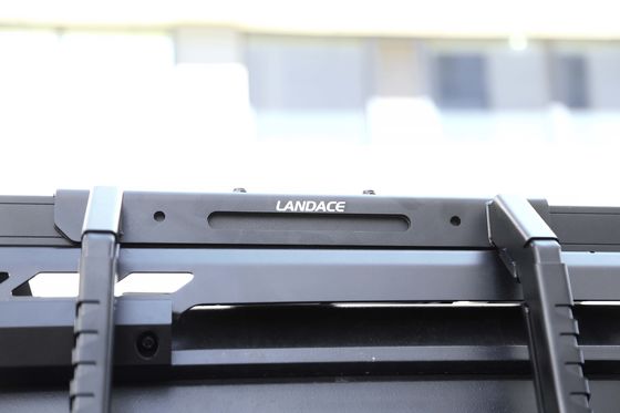 أسود 4x4 أوفرويد الملحقات Wrangler JL سقف السيارة رف معدني مثبت سلم جانب واحد للجيب