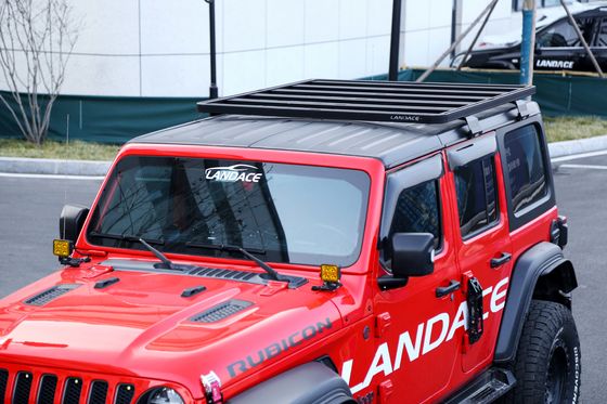 معطف مسحوق أسود خارج الطريق 4X4 الملحقات رف السقف الألومنيوم للجيب رانجر JL