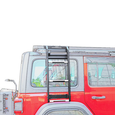 18-23 Wrangler Rubicon Jeep سقف المتسلقين الجانبيين سلم أوفرويد سلم تسلق الفولاذ