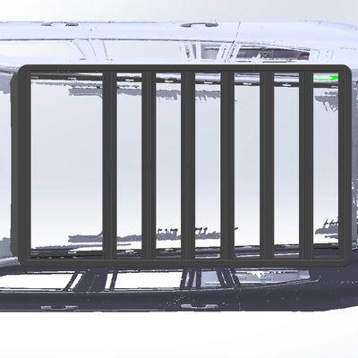 رفوف سقف السيارات من الألومنيوم لتويوتا LC300 الطول 2270 * 1300mm سطح الطلاء بالمسحوق