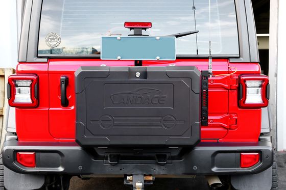 JEEP التخييم خارج الطريق بوابة الخلفية أدوات التخزين مربع سبائك الألومنيوم العصا الخلفية مربع تركيب