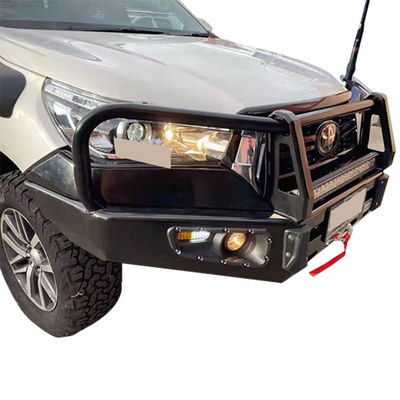 المصد الأمامي المطلي بالرماد لسيارة تويوتا هيلوكس Steel Body Kit Bull Bar لسيارات 4x4 Off Road
