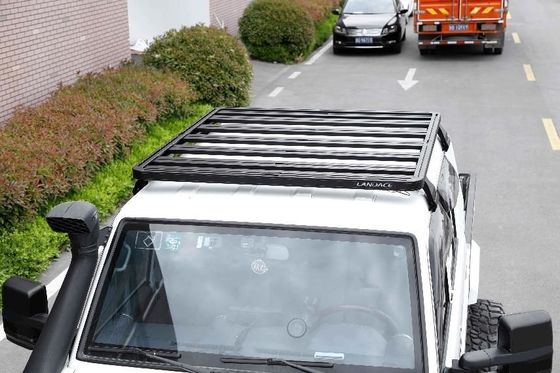 أسود خارج الطريق لاند كروزر 79 السلسلة مسطحة الألومنيوم سبائك 4X4 عالمية سقف السيارات رفات لتويوتا