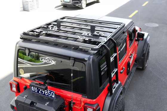 قطع غيار السيارات خارج الطريق سلم جانبي مغلف بالرماد الأسود من الفولاذ لـ WranglerJK من Landace