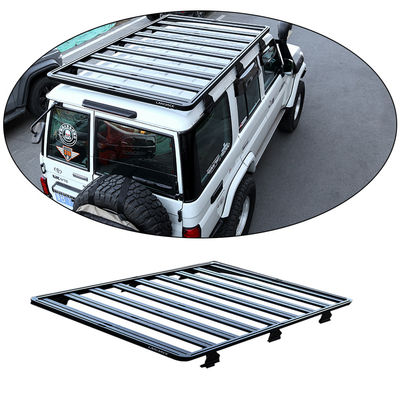 أوف روت لاند كروزر LC76 السلسلة 4x4 سقف ريك جبل في الأسود AL6063 SS304 لتويوتا