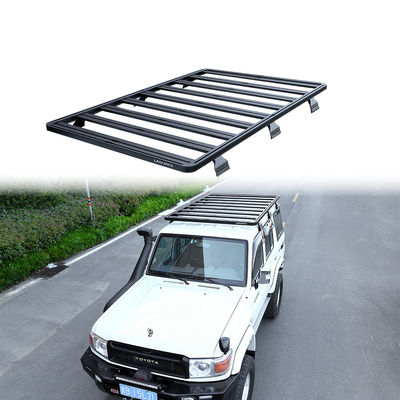 أوف روت لاند كروزر LC76 السلسلة 4x4 سقف ريك جبل في الأسود AL6063 SS304 لتويوتا