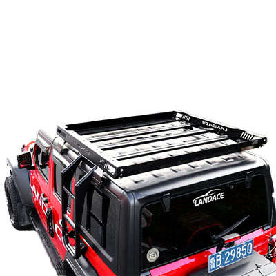 4x4 الطرق الوعاء السطح سبائك الألومنيوم أمتعة السيارة سقف سلة في الأسود 1455 * 1425 * 113mm