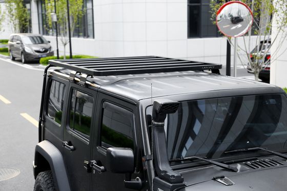أسود الألومنيوم سبائك سقف رف منصة عابرة ل 2023 4x4 Wrangler JK توسيع مساحة التخزين الخاصة بك