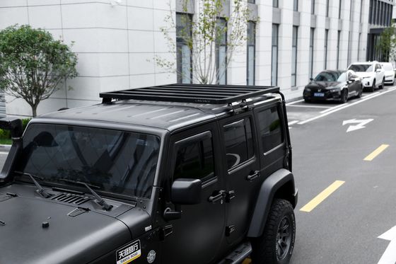 أسود الألومنيوم سبائك سقف رف منصة عابرة ل 2023 4x4 Wrangler JK توسيع مساحة التخزين الخاصة بك