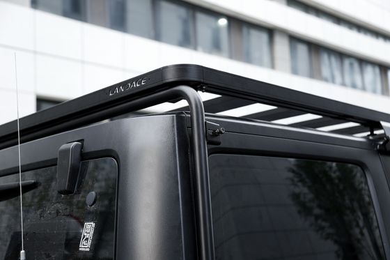 أسود الألومنيوم سبائك سقف رف منصة عابرة ل 2023 4x4 Wrangler JK توسيع مساحة التخزين الخاصة بك