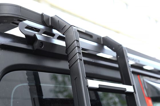 رف السقف الفولاذ المقاوم للصدأ التوسع والسلالم الجانبية لجيب رانجلر JL النهاية السوداء