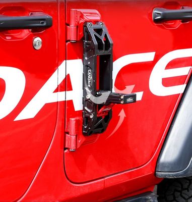 2018-2022 Wrangler فضة سوداء طابق السيارة الباب الجانبي قدم الدواسة الدعامة الدعم الجانبي الخطوة