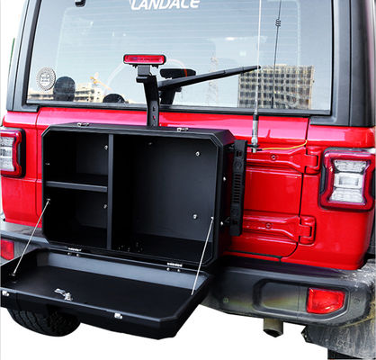Wrangler JL Off Road القفل الخلفي للألومنيوم للسيارة جيب خارج صندوق التخزين حجم 700x450x317mm