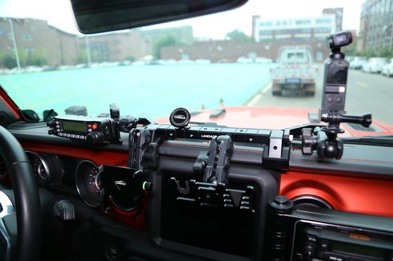 JEEP Car Fitment ألومنيوم سبائك مركز وحدة التحكم براكيت لحامل الهاتف المحمول الأسود