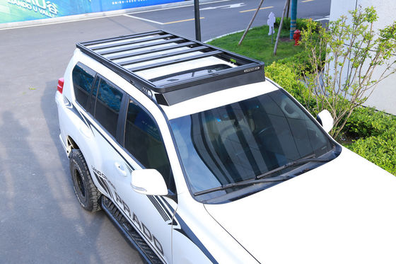 LC150 LC200 LC300 رف سقف تويوتا مع منصة الألومنيوم الأسود ومستوى مسحوق