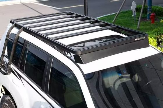 رفوف سقف السيارات الشمسية من سبيكة الألومنيوم العالمية لـ TOYOTA LAND CRUISER Prado 150 أسود OEM