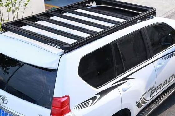 رفوف سقف السيارات الشمسية من سبيكة الألومنيوم العالمية لـ TOYOTA LAND CRUISER Prado 150 أسود OEM