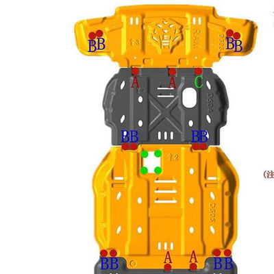 OEM المقبولة المانغنيز-الألومنيوم سبائك رام 3D تحت مركبة الدروع الهيكل صفيحة التزلج