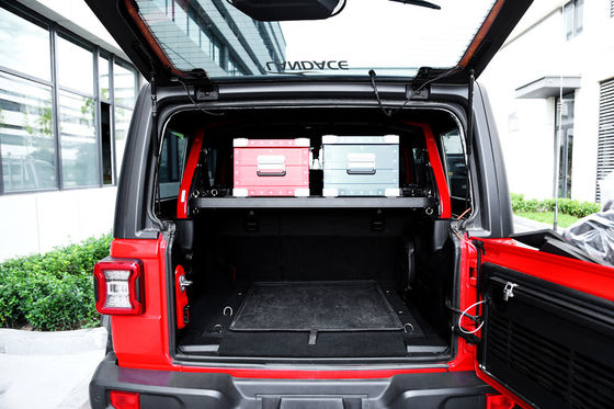 رف التخزين الداخلي للسيارات الركاب (Jeep Cargo) الألومنيوم الأسود