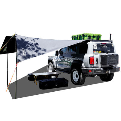 Trigone / V-type Ground Nail Car Side Tent Car Sun Awning للتخييم العالمي في الهواء الطلق