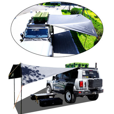Trigone / V-type Ground Nail Car Side Tent Car Sun Awning للتخييم العالمي في الهواء الطلق
