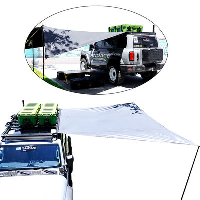 Trigone / V-type Ground Nail Car Side Tent Car Sun Awning للتخييم العالمي في الهواء الطلق