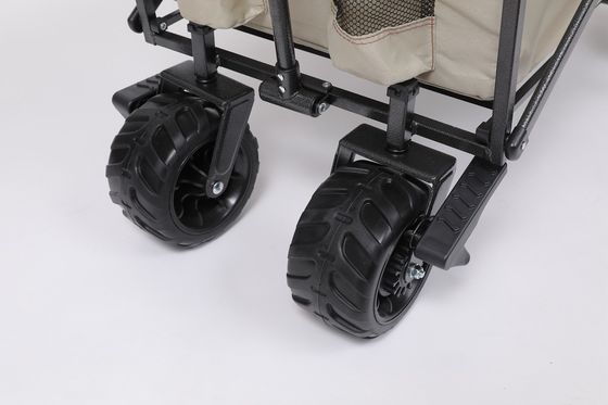 عربة شاطئ مريحة مع مقبض إرغونومي و 7x1.75 بوصة عجلات 101x51x108cm