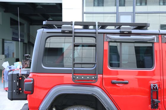 18-23 Wrangler Rubicon Jeep Fitment SUS304 سقف السيارة خيمة أعلى سلم تمديد الألومنيوم