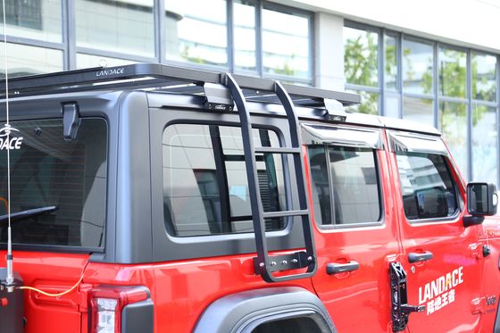 18-23 Wrangler Rubicon Jeep Fitment SUS304 سقف السيارة خيمة أعلى سلم تمديد الألومنيوم