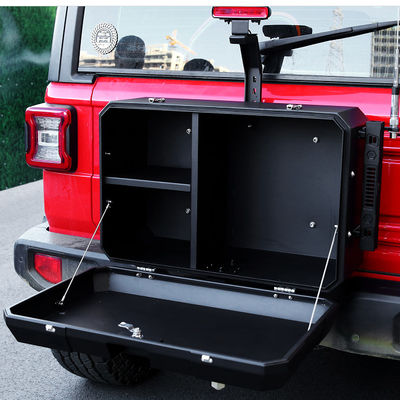 الباب الخلفي من سبيكة الألومنيوم العالية صندوق التخزين الخارجي لـ Wrangler JL JK 700X450X317mm