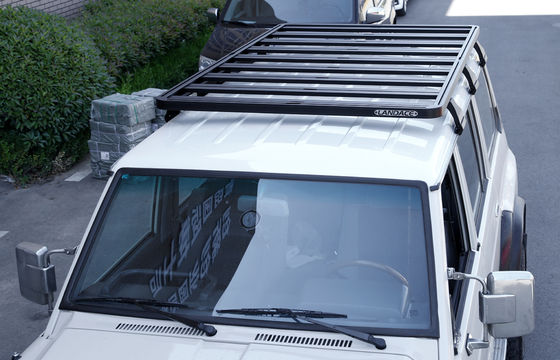 عربة سيارات SUV بار 4x4 الفولاذ العالمي الألومنيوم الصندوق الأسود التعبئة رف السقف لY60