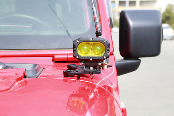 جيب رانجلر JL/JLU A-Pillar Windshield Hood Mount Bracket Off-Road Light Bar Mounts (أركان أرضية للسيارات)