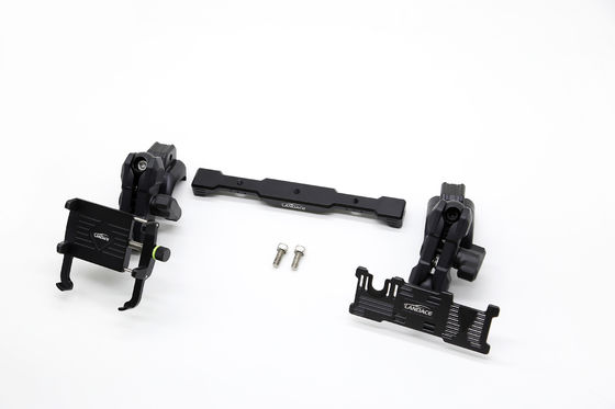 حامل الهاتف متعدد الارتفاع + GoPro Mount مع الحديد المنزلق من الألومنيوم ، زاوية مرنة لـ 2018-2022 Jeep Wrangler