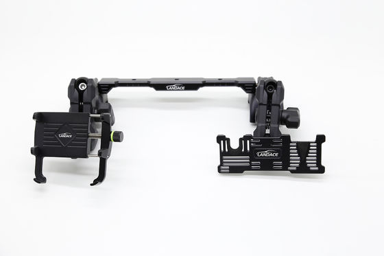 حامل الهاتف متعدد الارتفاع + GoPro Mount مع الحديد المنزلق من الألومنيوم ، زاوية مرنة لـ 2018-2022 Jeep Wrangler