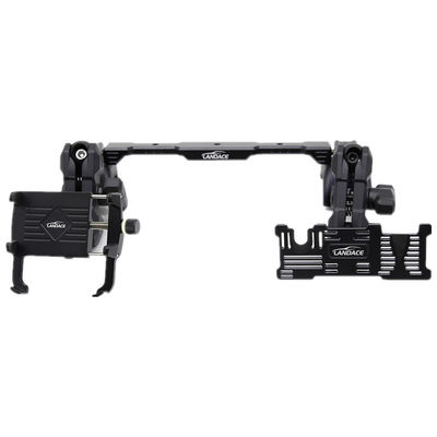 حامل الهاتف متعدد الارتفاع + GoPro Mount مع الحديد المنزلق من الألومنيوم ، زاوية مرنة لـ 2018-2022 Jeep Wrangler
